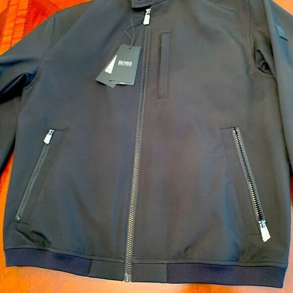 Hugo Boss Camur zip front water repellent wind resistant jacket in black Sz L - Picture 8 of 16